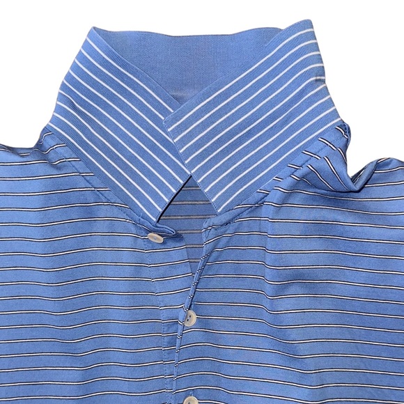 Peter Millar Striped Collar Polo Shirt - Picture 4 of 15